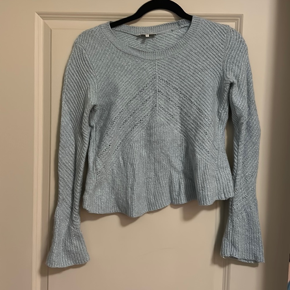 Lucky Brand light blue sparkle sweater — size M